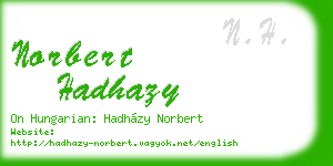 norbert hadhazy business card